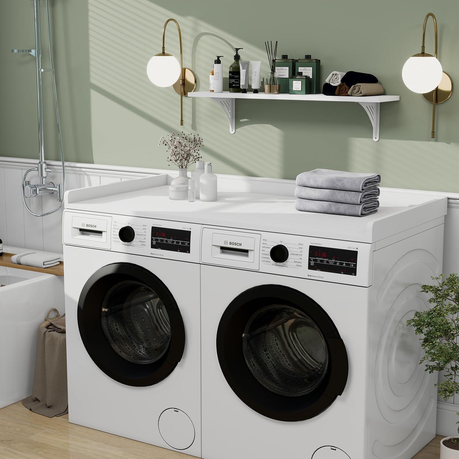 Encimera para Lavadora y Secadora vomavex 137.2 cm Blanco