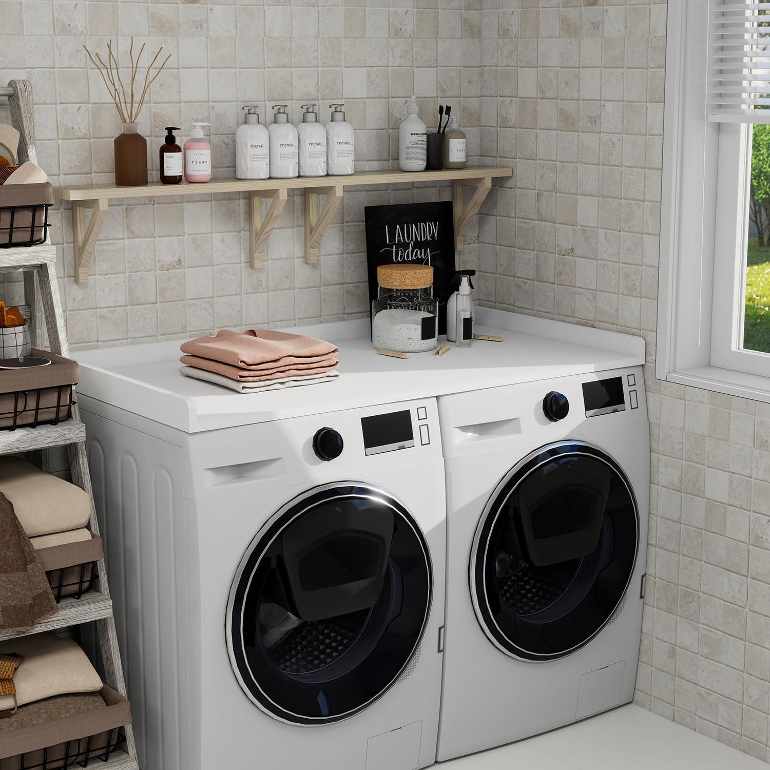 Encimera para Lavadora y Secadora vomavex 137.2 cm Blanco