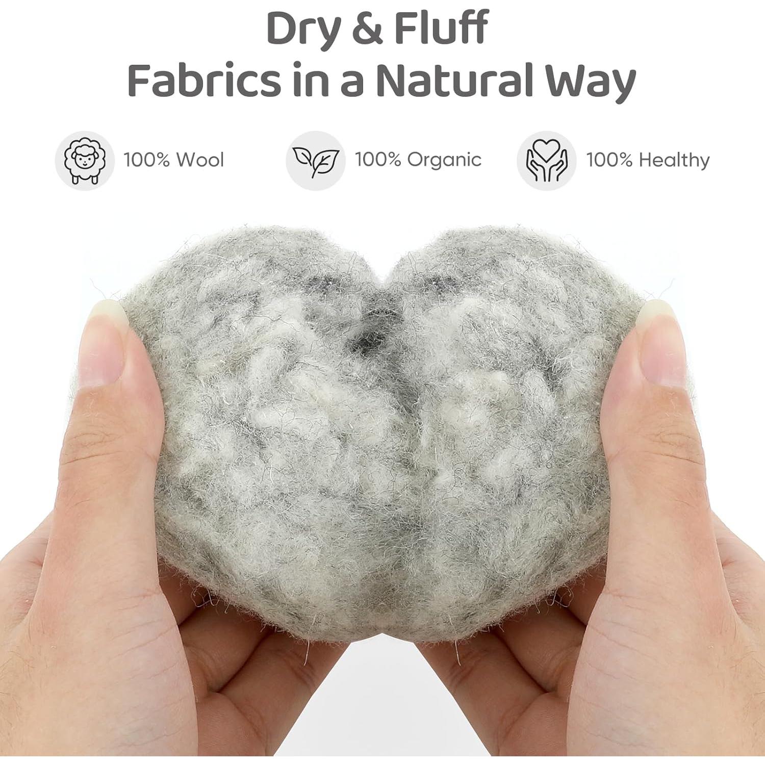 Bolas de Secadora de Lana Anpilipala 6 Piezas Gris Ecológicas