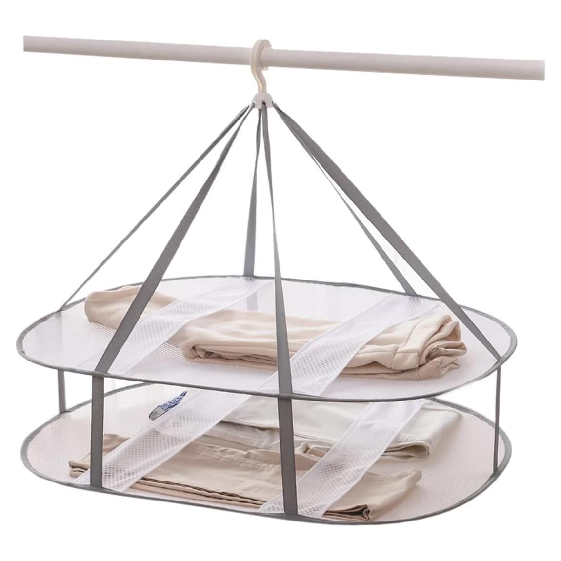 Estante Plegable para Secar Ropa Moda y Estilo de Vida Gris