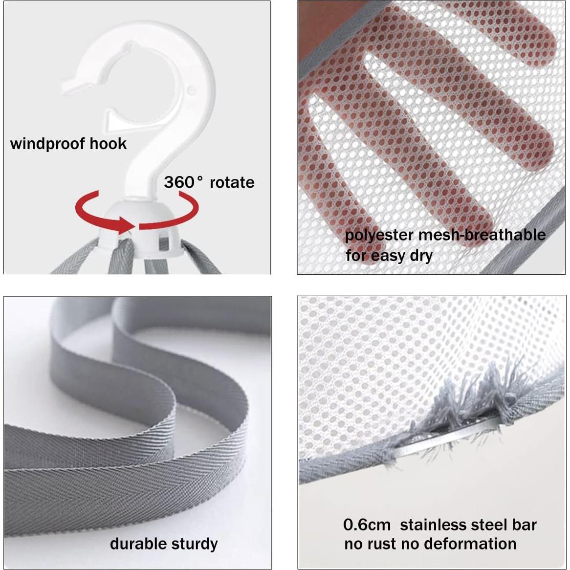 Estante Plegable para Secar Ropa Moda y Estilo de Vida Gris