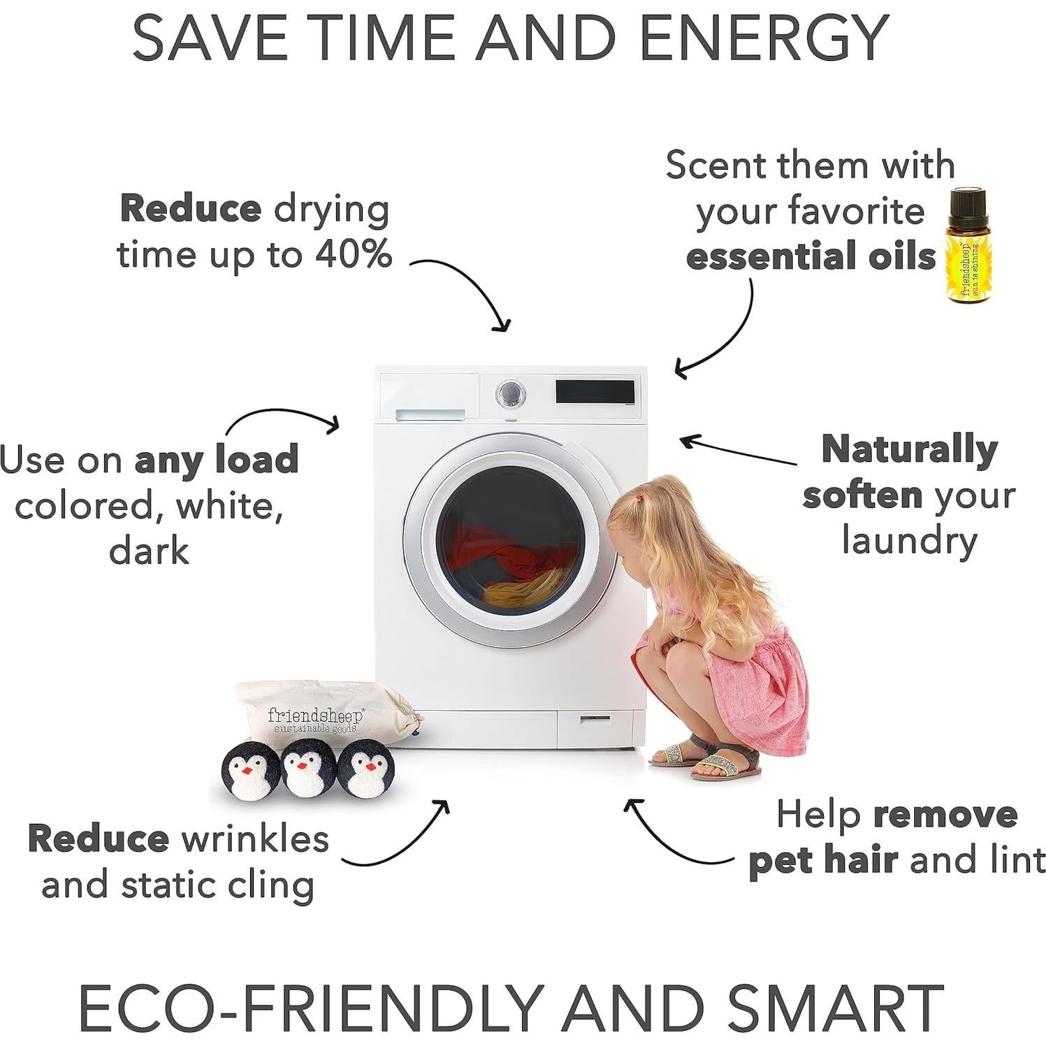 Bolas de Secado de Lana Friendsheep 3 Paquete Ecológicas