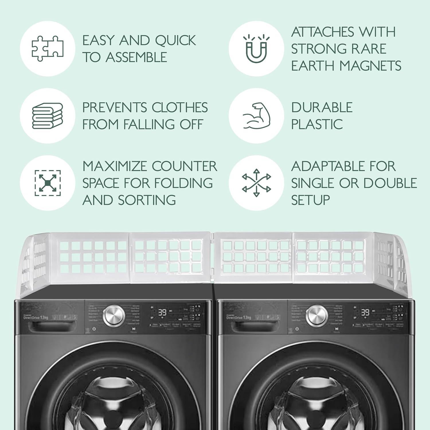 Guardián de Lavandería ELTOW con 8 Imanes - Organizador Magnético