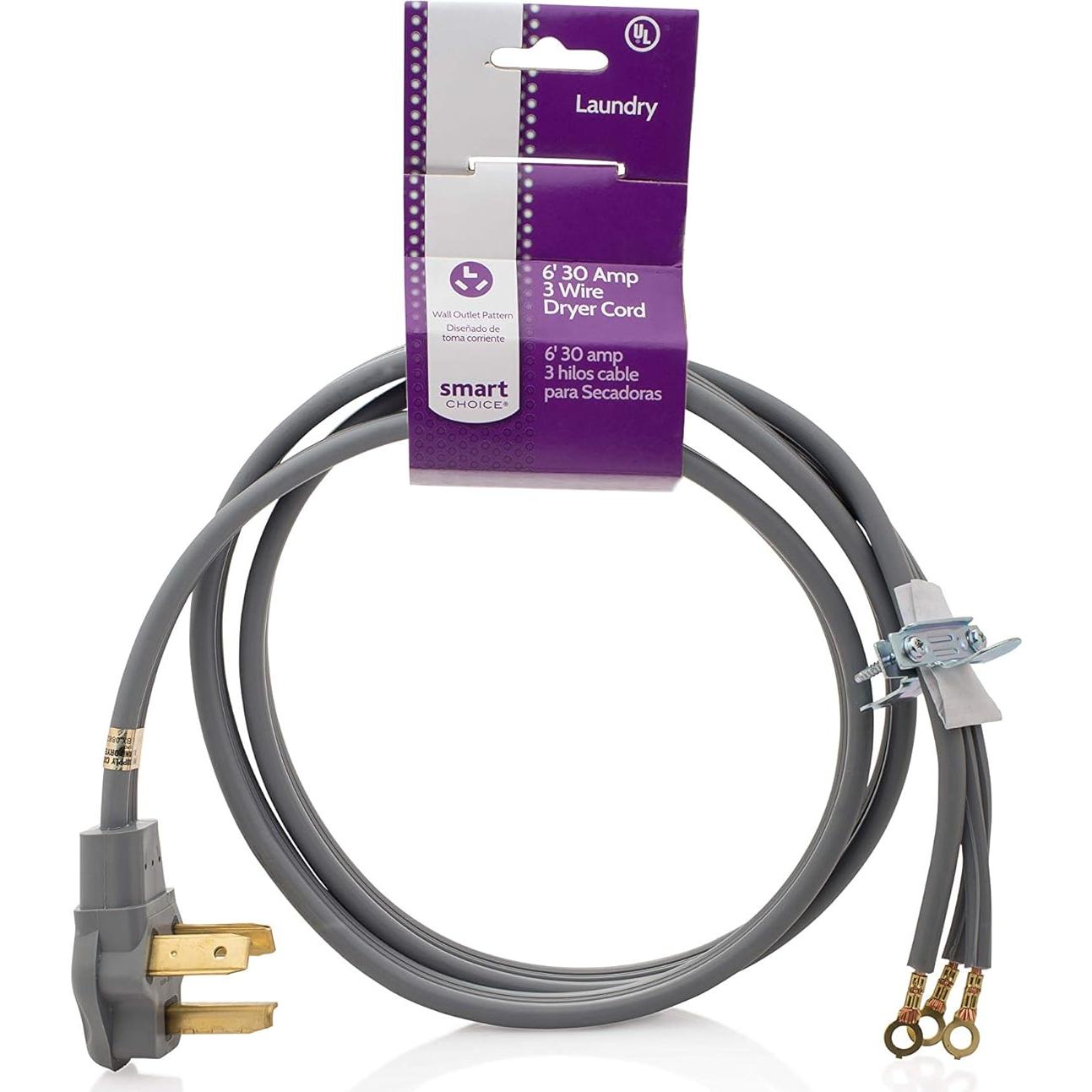 Cable de Secadora Electrolux 1.83m 30A 3 Patas UL