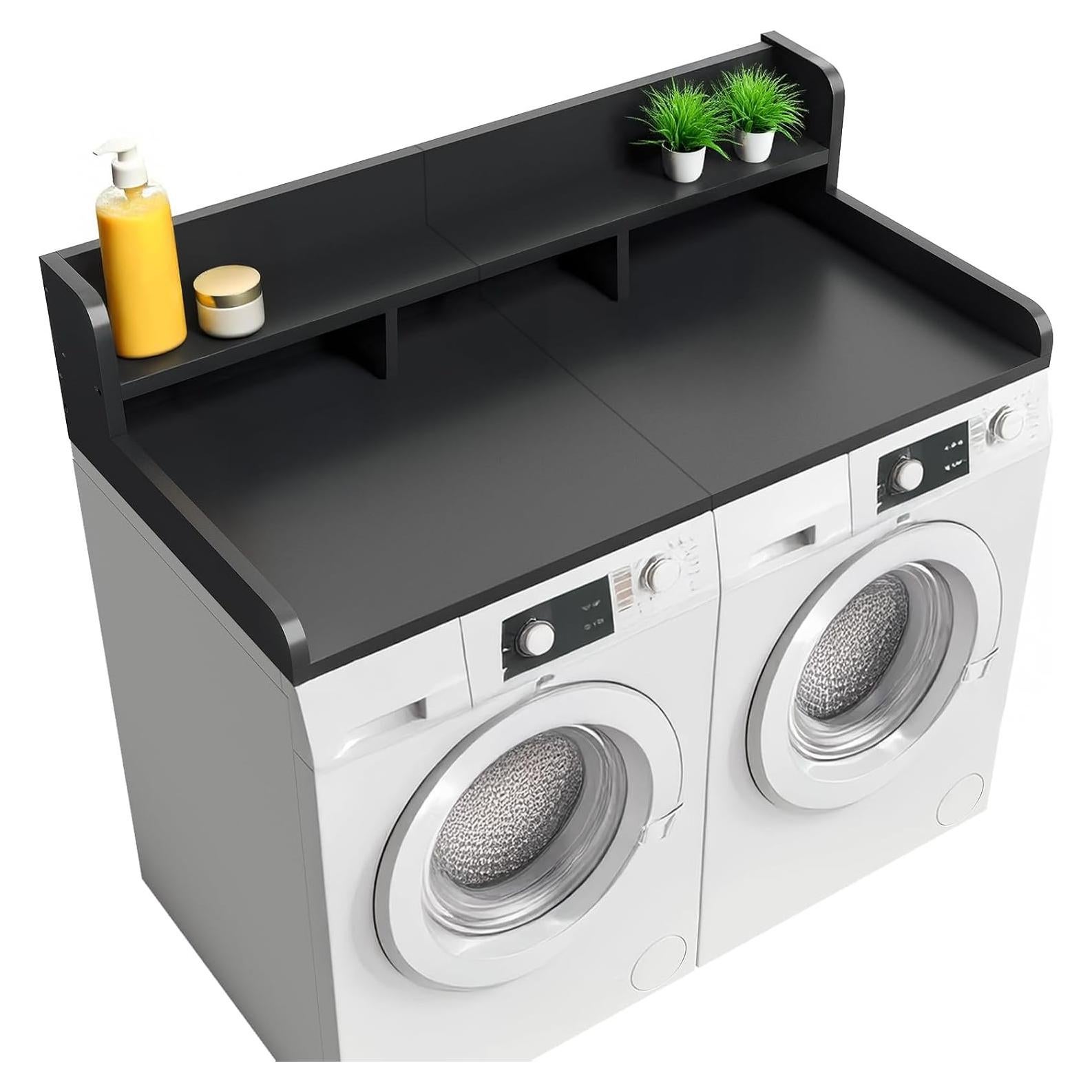 Encimera para Lavadora y Secadora Veemuaro 137 cm Negro