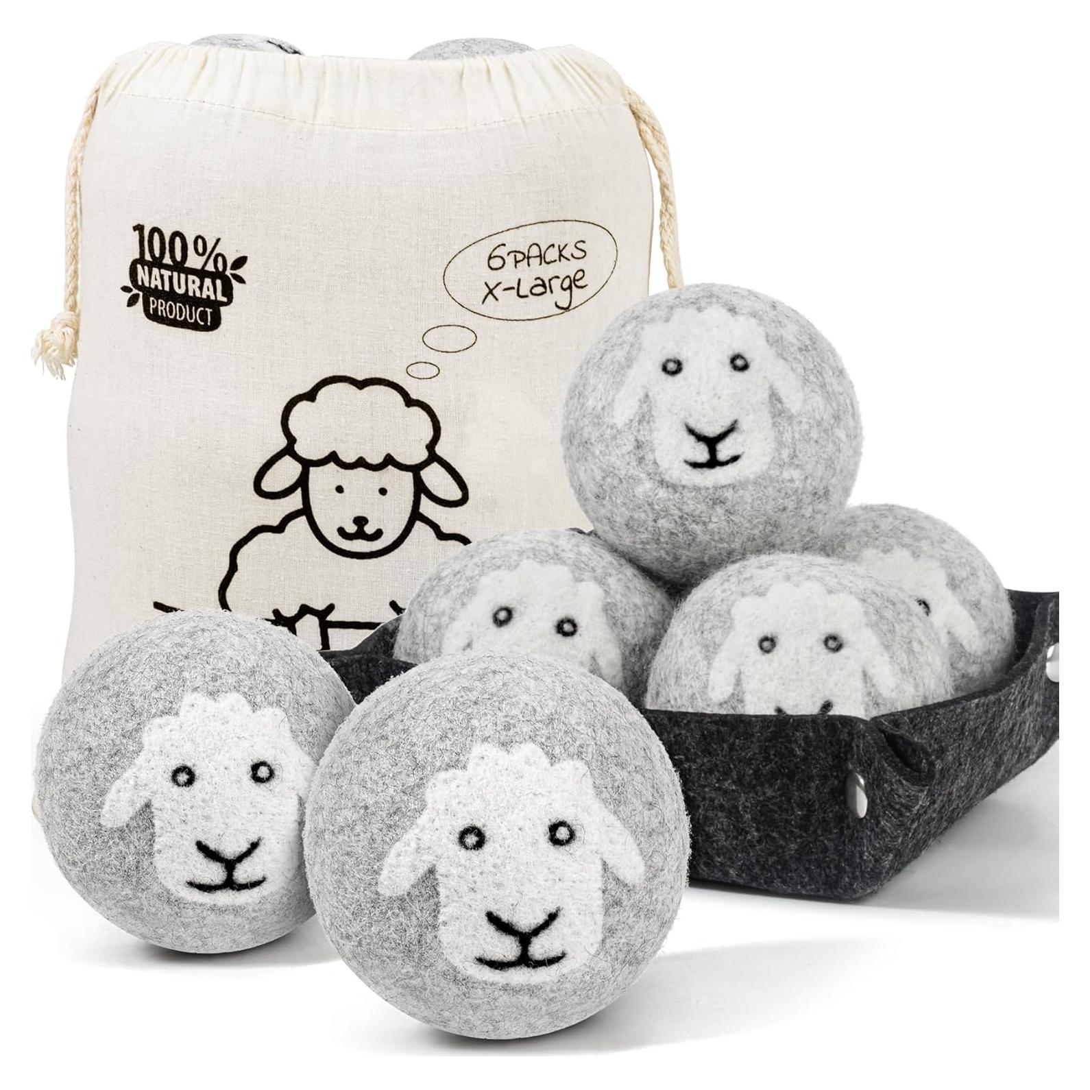 Bolas de Secadora de Lana Kevenal 6-Pack X-Large Ecológicas