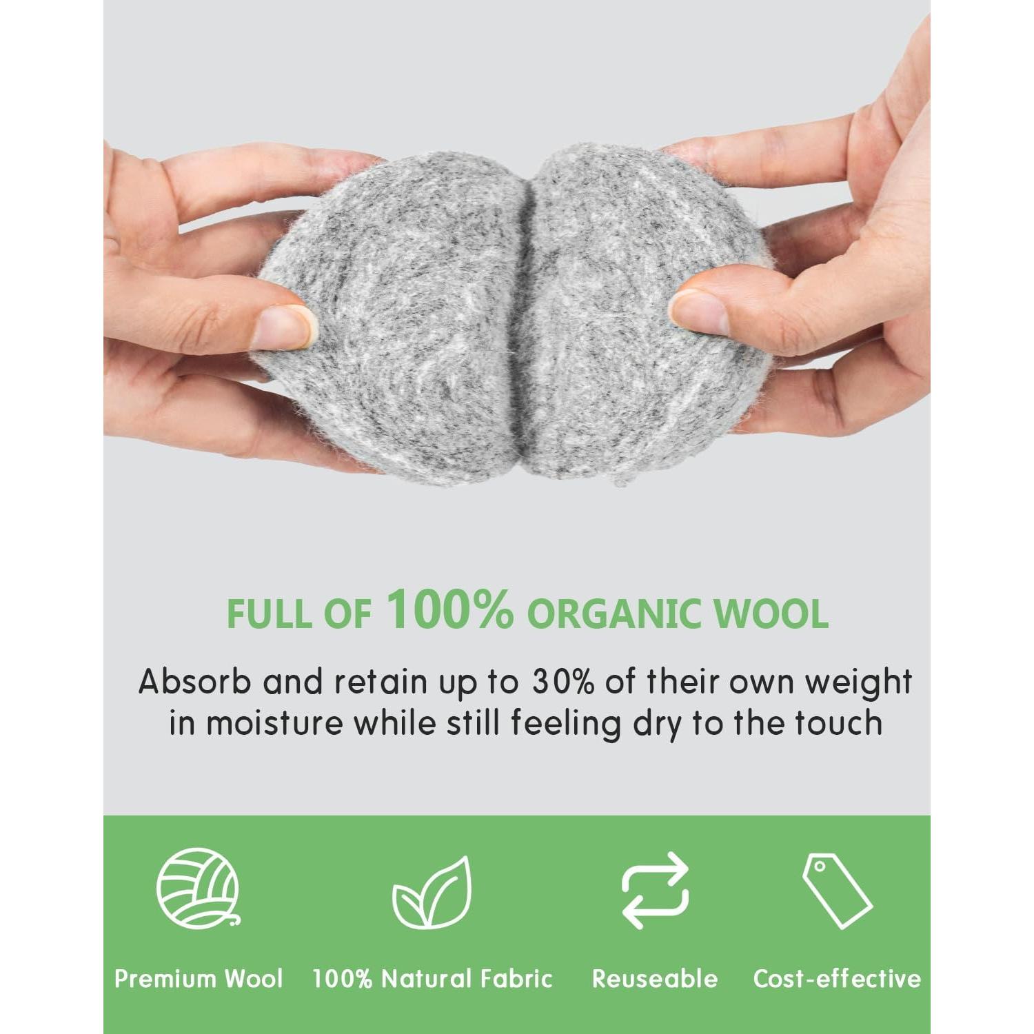 Bolas de Secadora de Lana Kevenal 6-Pack X-Large Ecológicas