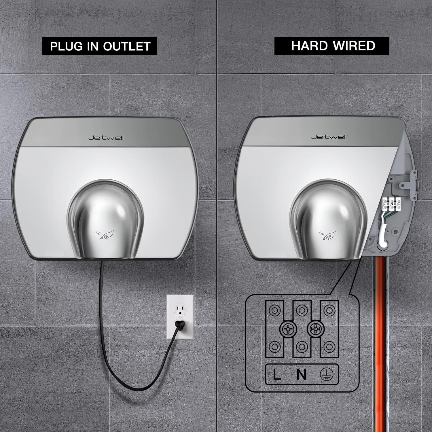 Secador de Manos Automático JETWELL JW2830 Acero Inoxidable 110V