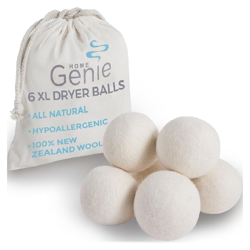 Bolas de Secado de Lana HOME GENIE XL 6 Pzas Antiestáticas