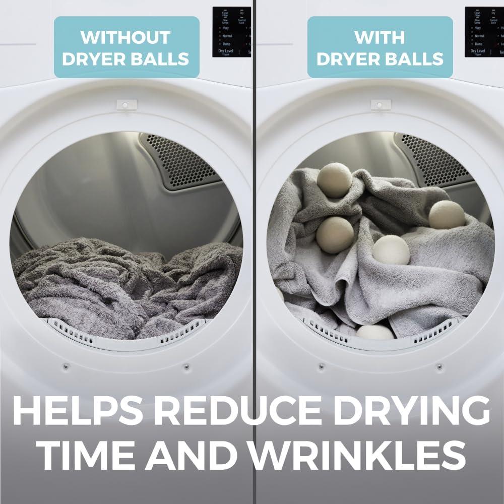 Bolas de Secado de Lana HOME GENIE XL 6 Pzas Antiestáticas