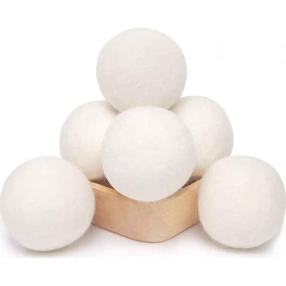 Bolas de Secado de Lana Natural Egourmet - Paquete de 6