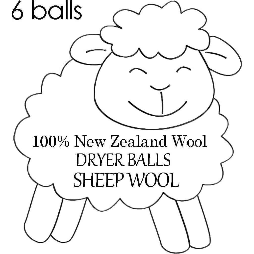 Bolas de Secado de Lana Natural Egourmet - Paquete de 6