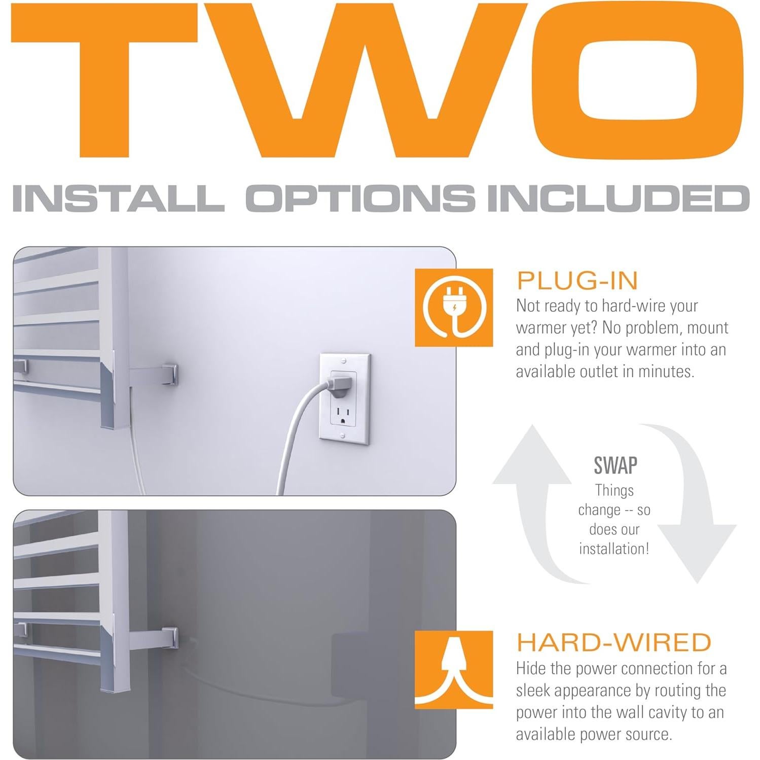 Calentador de Toallas Brandon Basics Wi-Fi 190W Latón Mate