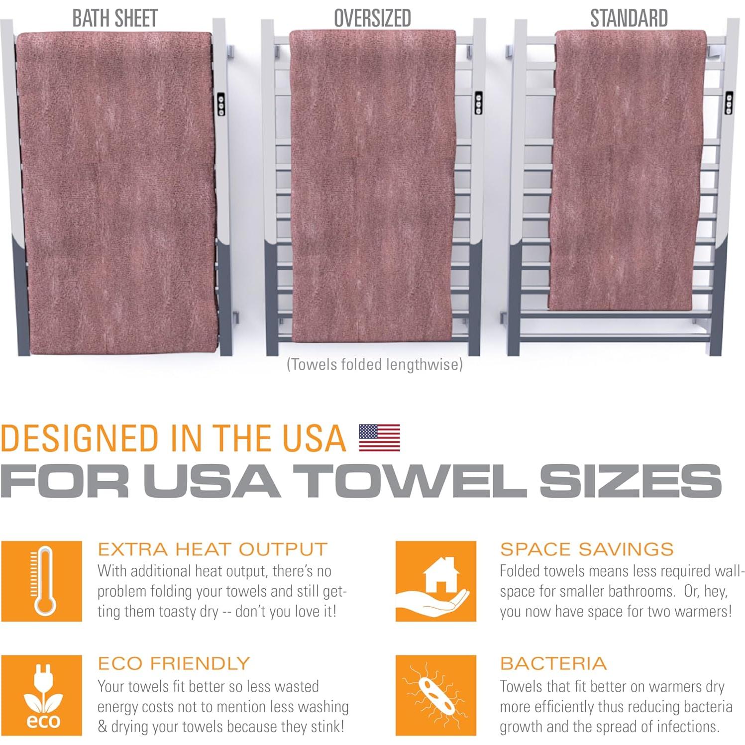 Calentador de Toallas Brandon Basics Wi-Fi 190W Latón Mate