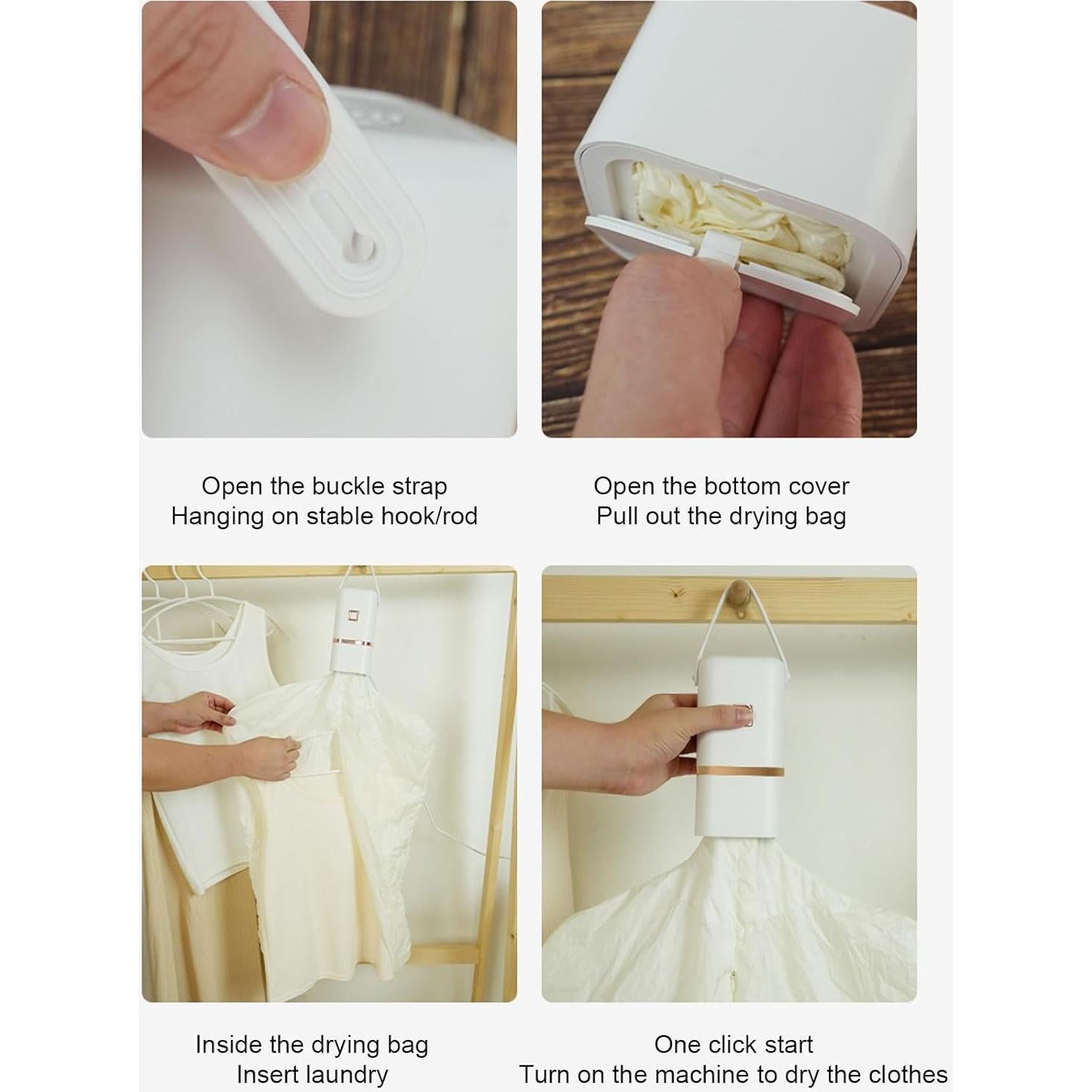 Secadora de Ropa Portátil ZJchao Miniatura 0.5 kg para Viajes