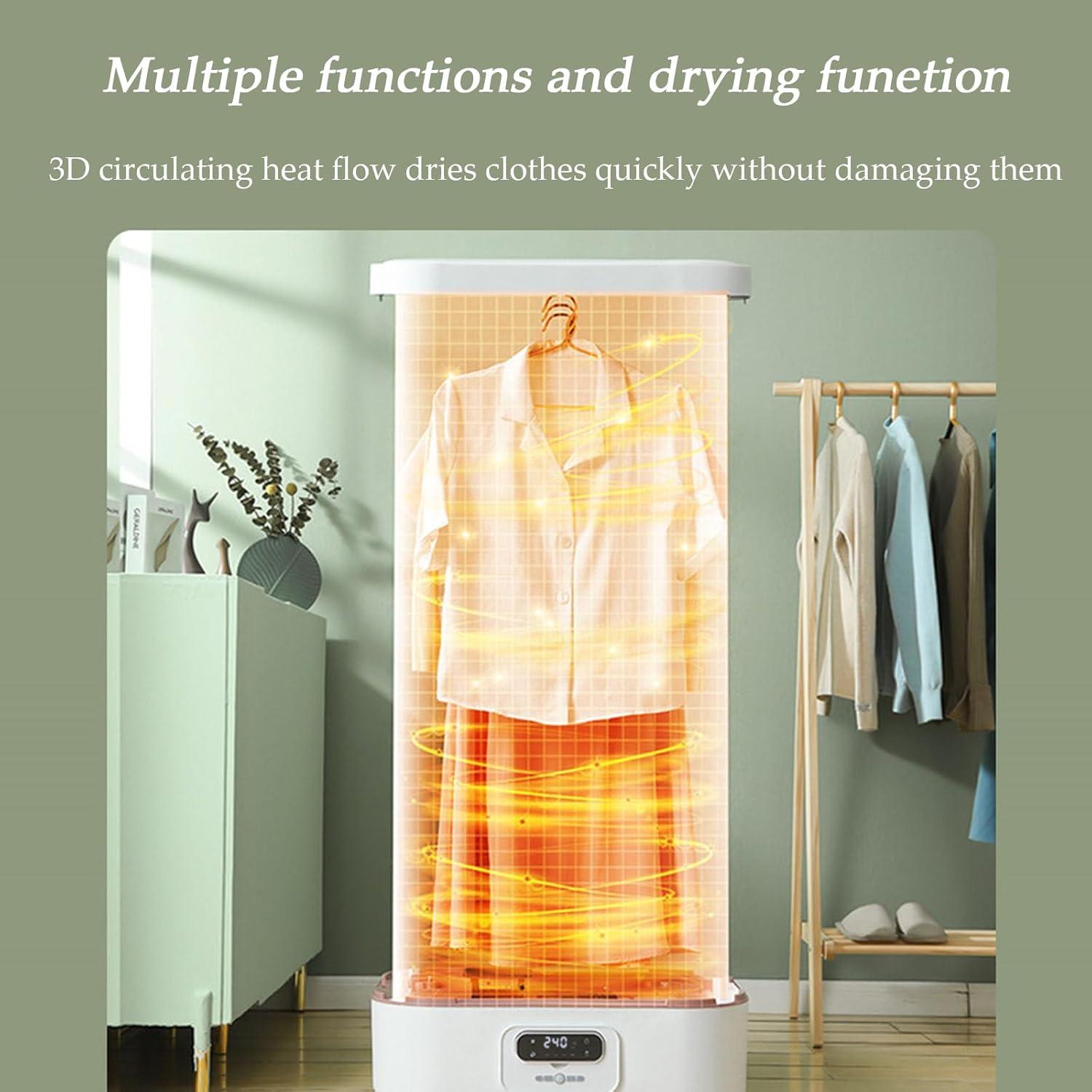 Secador Portátil de Ropa Ezonexue 800W con Control Remoto