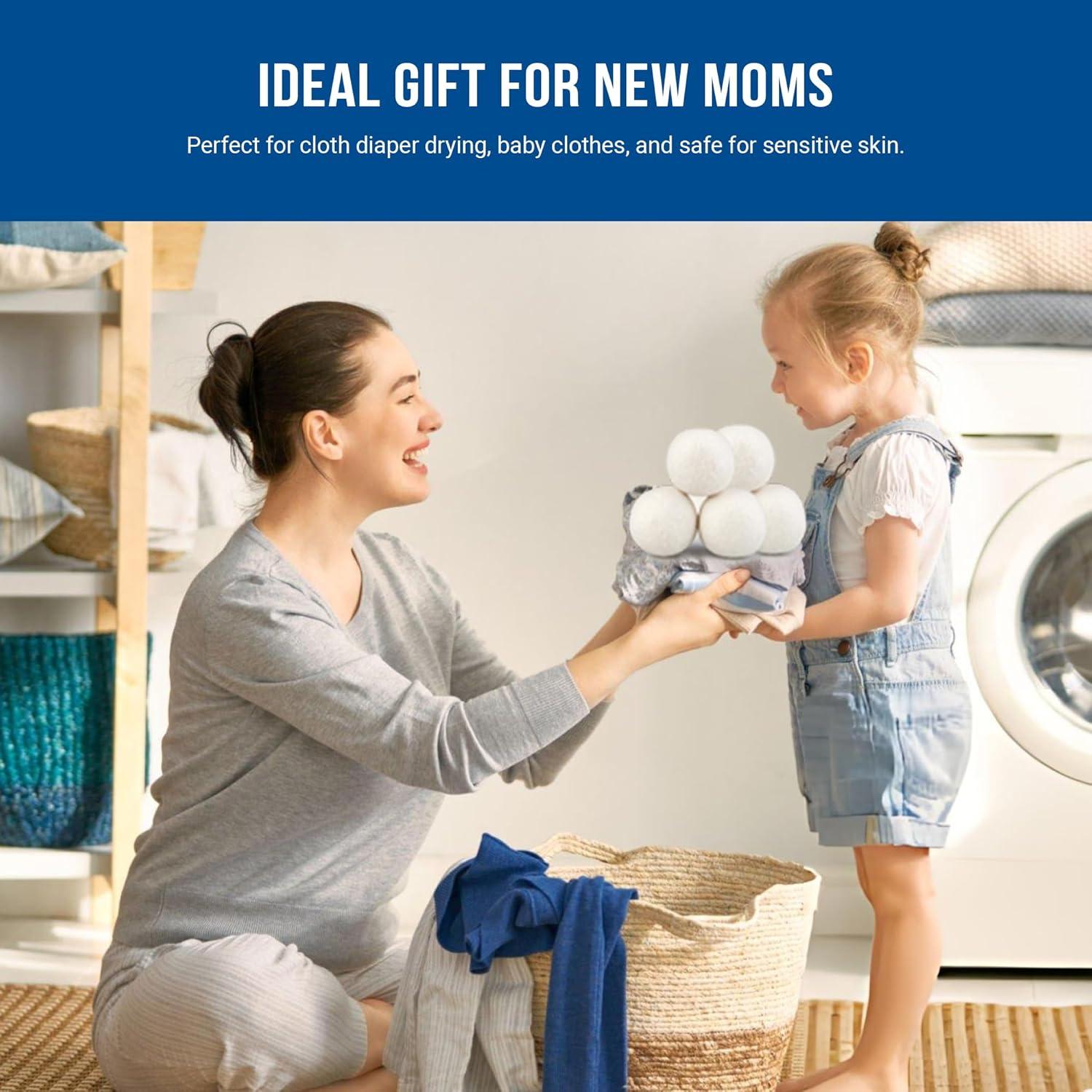 Bolas de Secado de Lana Orgánica Shopoholic - Paquete XL de 6