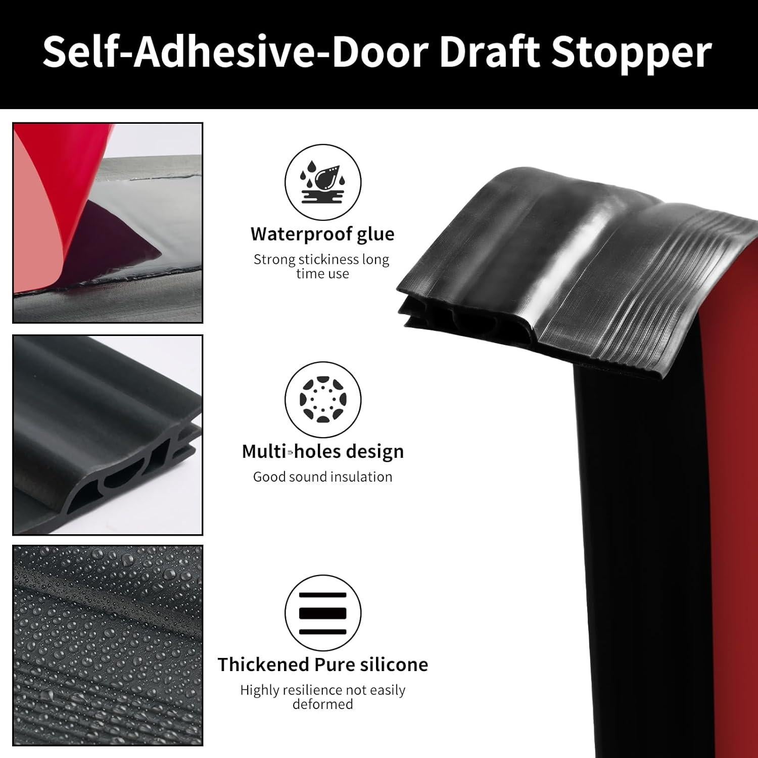 Paquete de 2 Tapas para Puertas VZZNN 99 cm Aislamiento Ruido