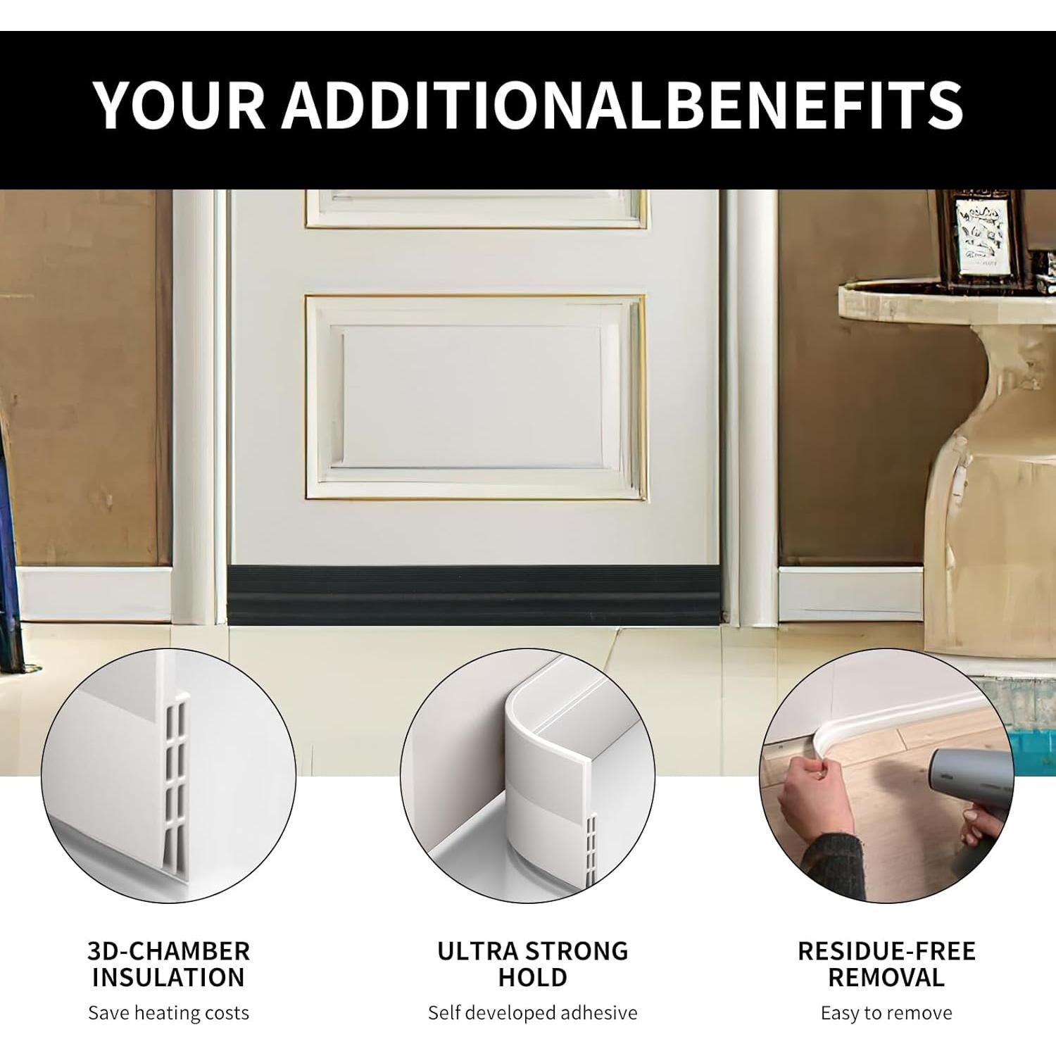 Paquete de 2 Tapas para Puertas VZZNN 99 cm Aislamiento Ruido