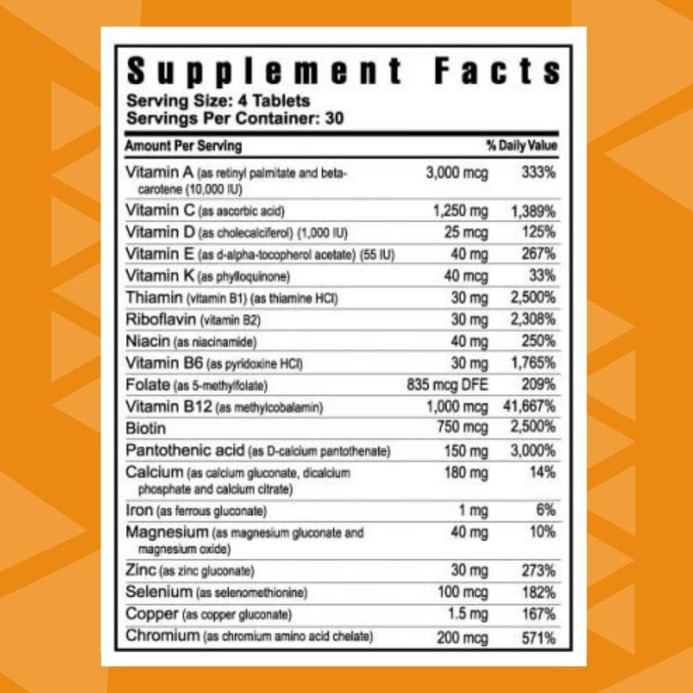 Youngevity Beyond Tangy Tangerine 2.0 Multivitaminas 120 Tabletas
