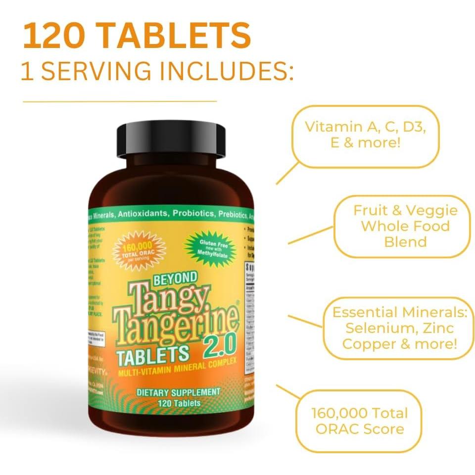 Youngevity Beyond Tangy Tangerine 2.0 Multivitaminas 120 Tabletas