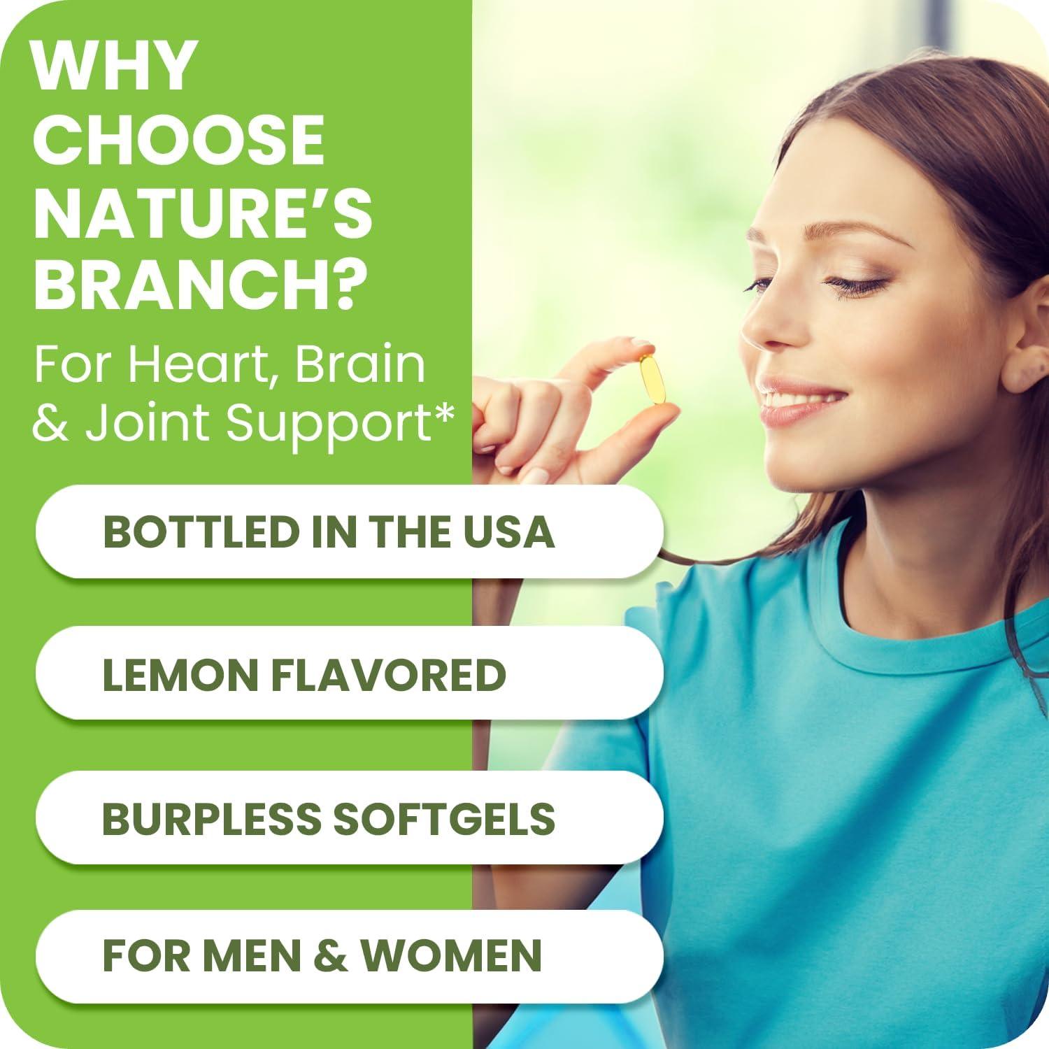 Cápsulas de Aceite de Pescado Omega 3 Nature's Branch 2400mg