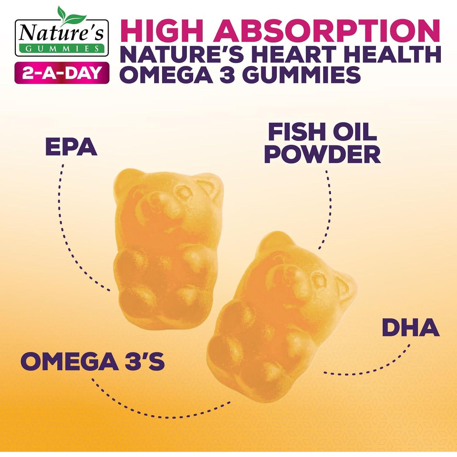 Gomitas Omega 3 Nutrición de la Naturaleza 60 Unidades DHA EPA