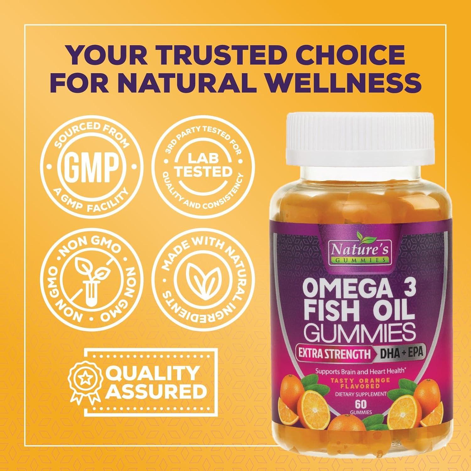 Gomitas Omega 3 Nutrición de la Naturaleza 60 Unidades DHA EPA