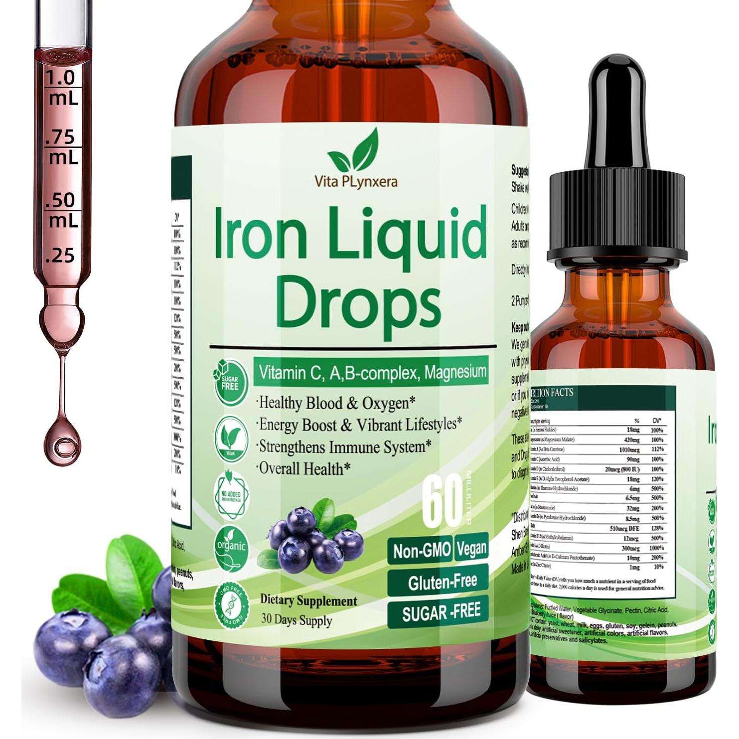 Suplemento de Hierro Líquido Vita Plynxera 60 ml con Multivitamínico