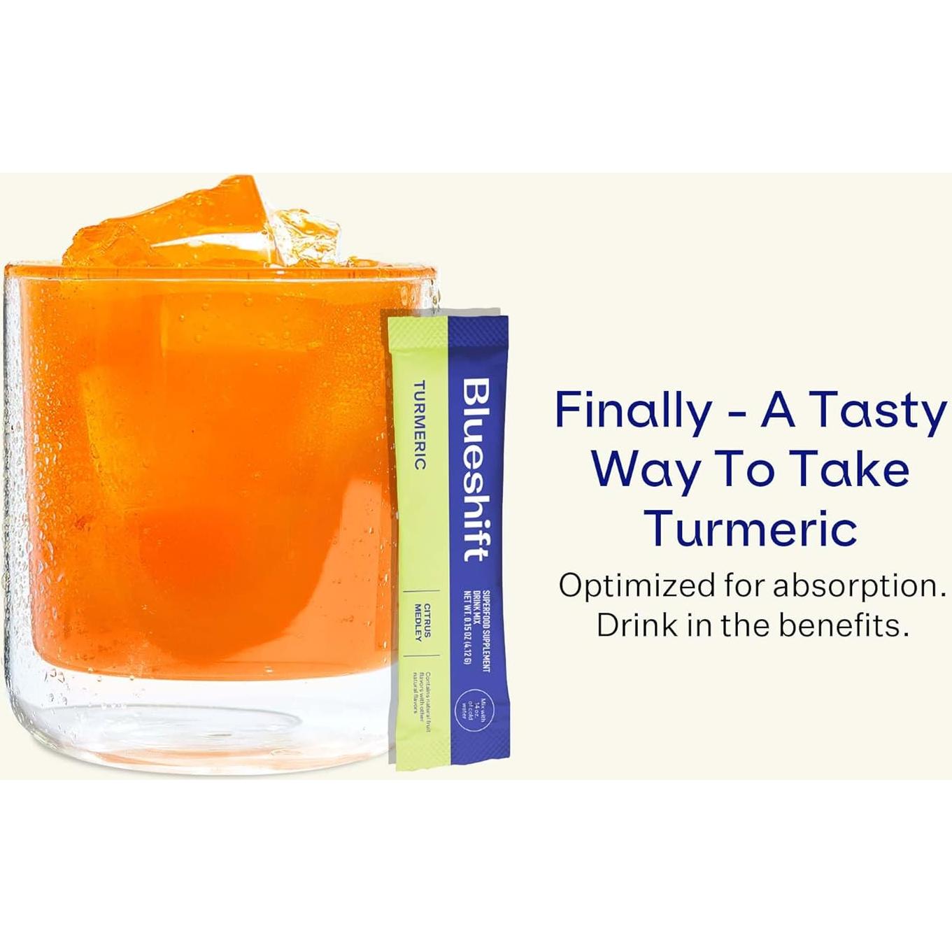 Mezcla Cítrica de Cúrcuma Blueshift - 10 Paquetes de 4.25g