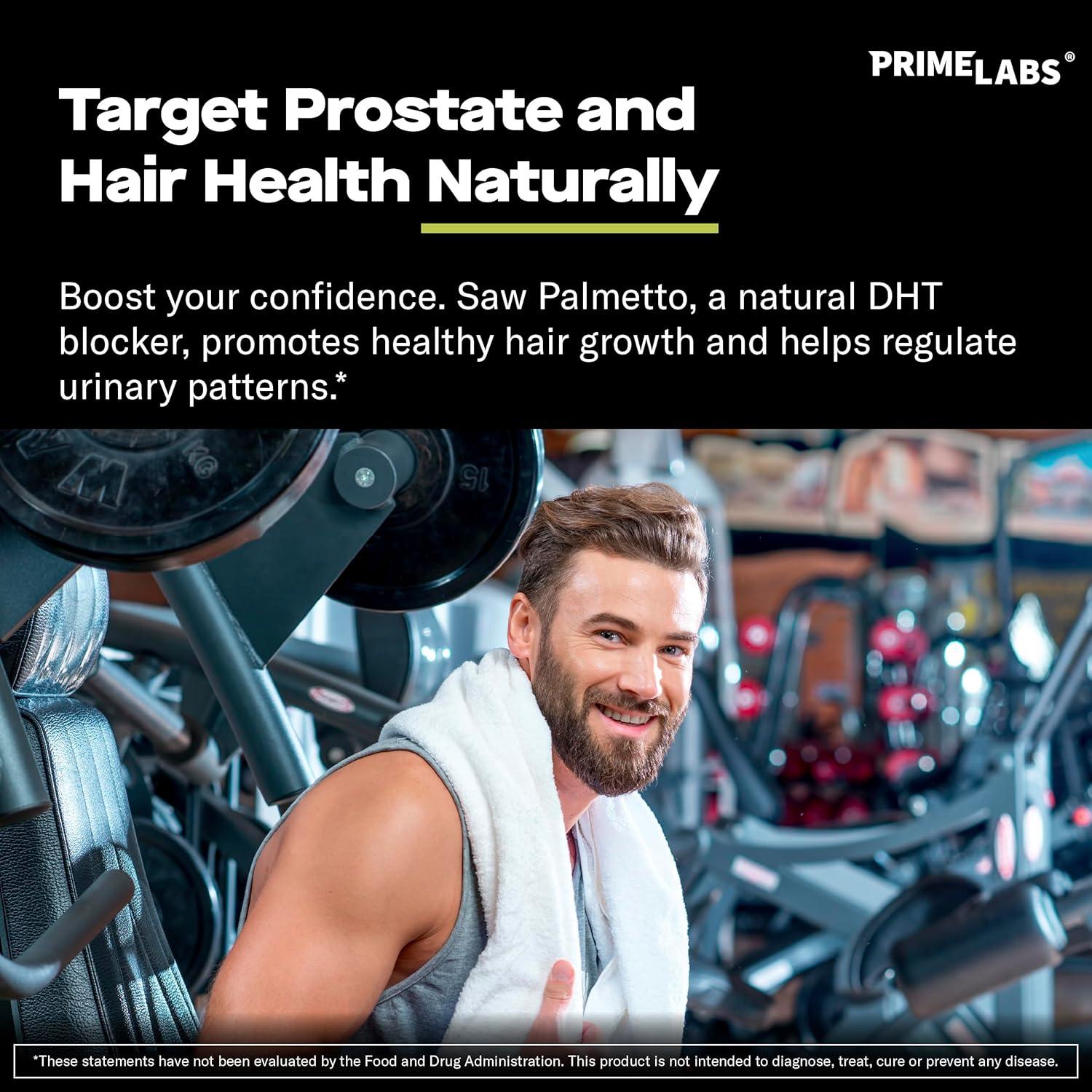 Suplemento Saw Palmetto Prime Labs 350mg 90 Cápsulas Salud Prostática