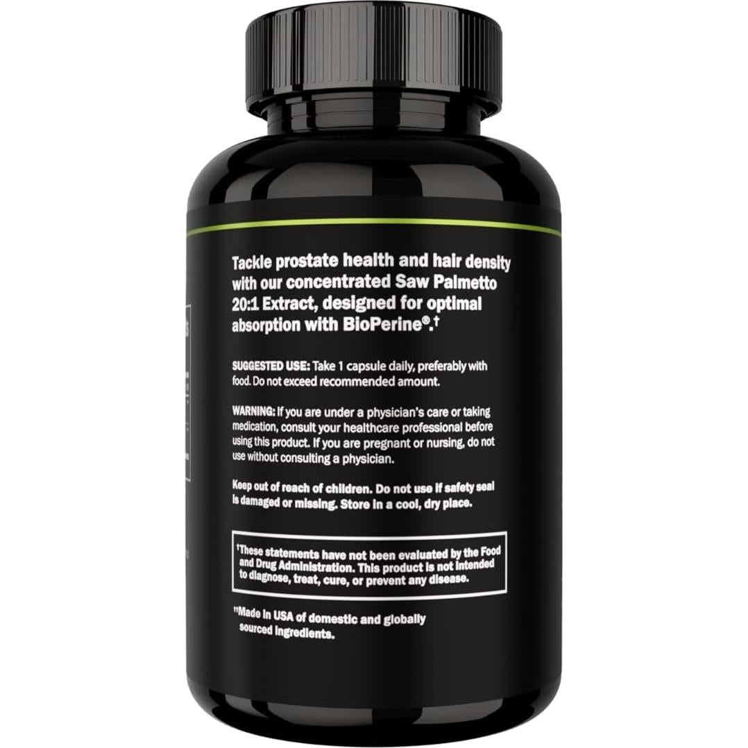 Suplemento Saw Palmetto Prime Labs 350mg 90 Cápsulas Salud Prostática