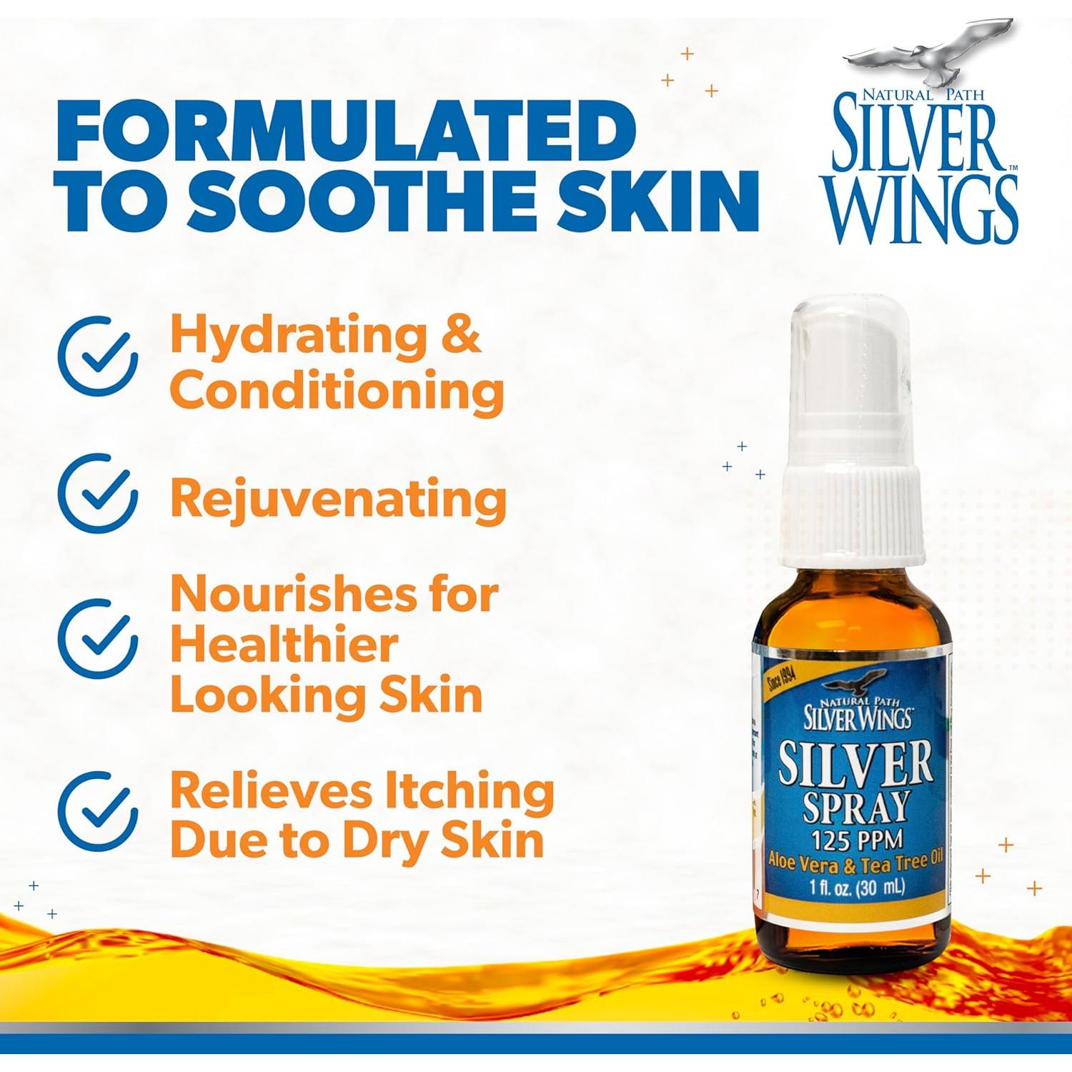 Spray Tópico de Plata 125ppm Natural Path - 30ml con Aloe Vera