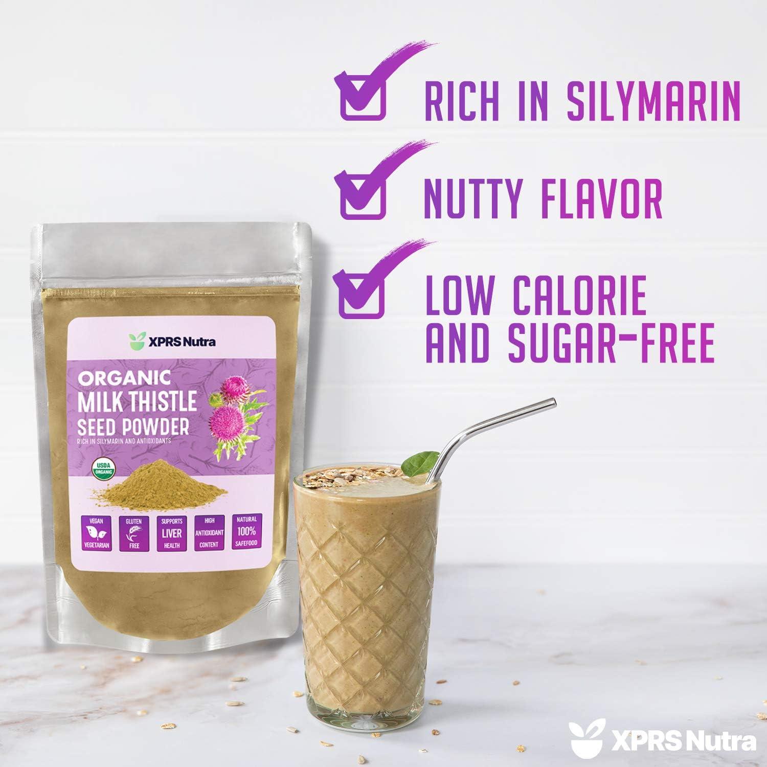 Polvo de Semilla de Cardo Lechero Orgánico XPRS Nutra 113g