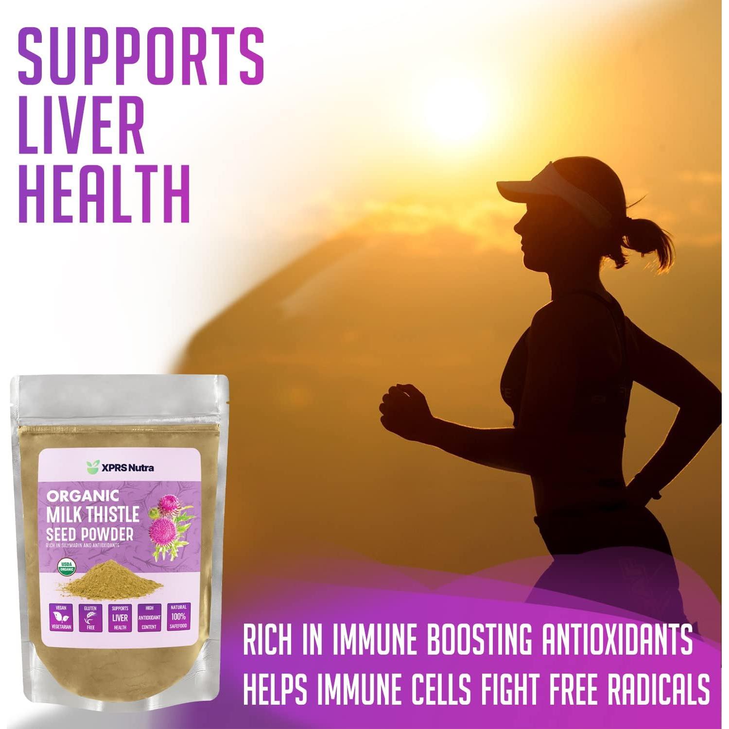 Polvo de Semilla de Cardo Lechero Orgánico XPRS Nutra 113g