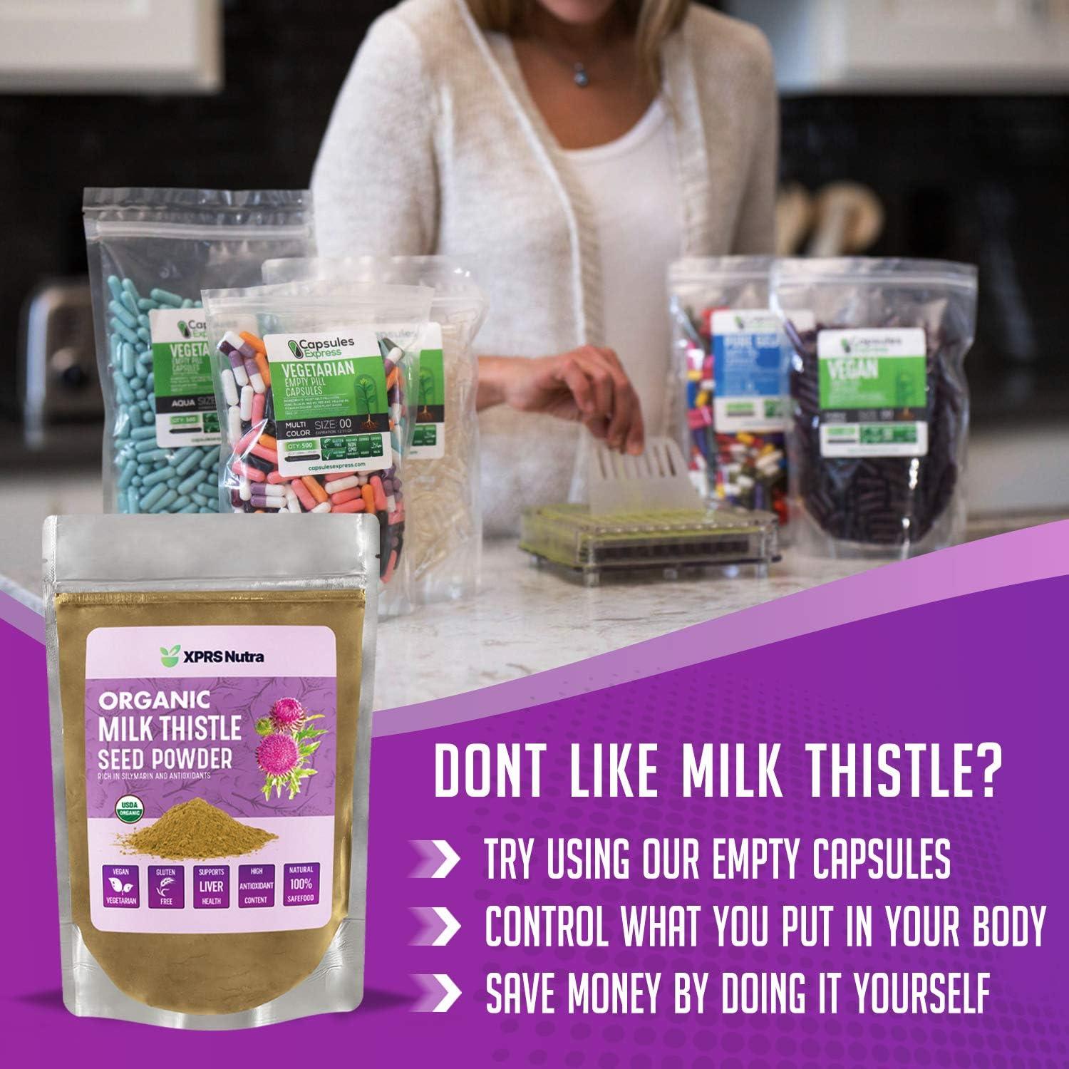 Polvo de Semilla de Cardo Lechero Orgánico XPRS Nutra 113g