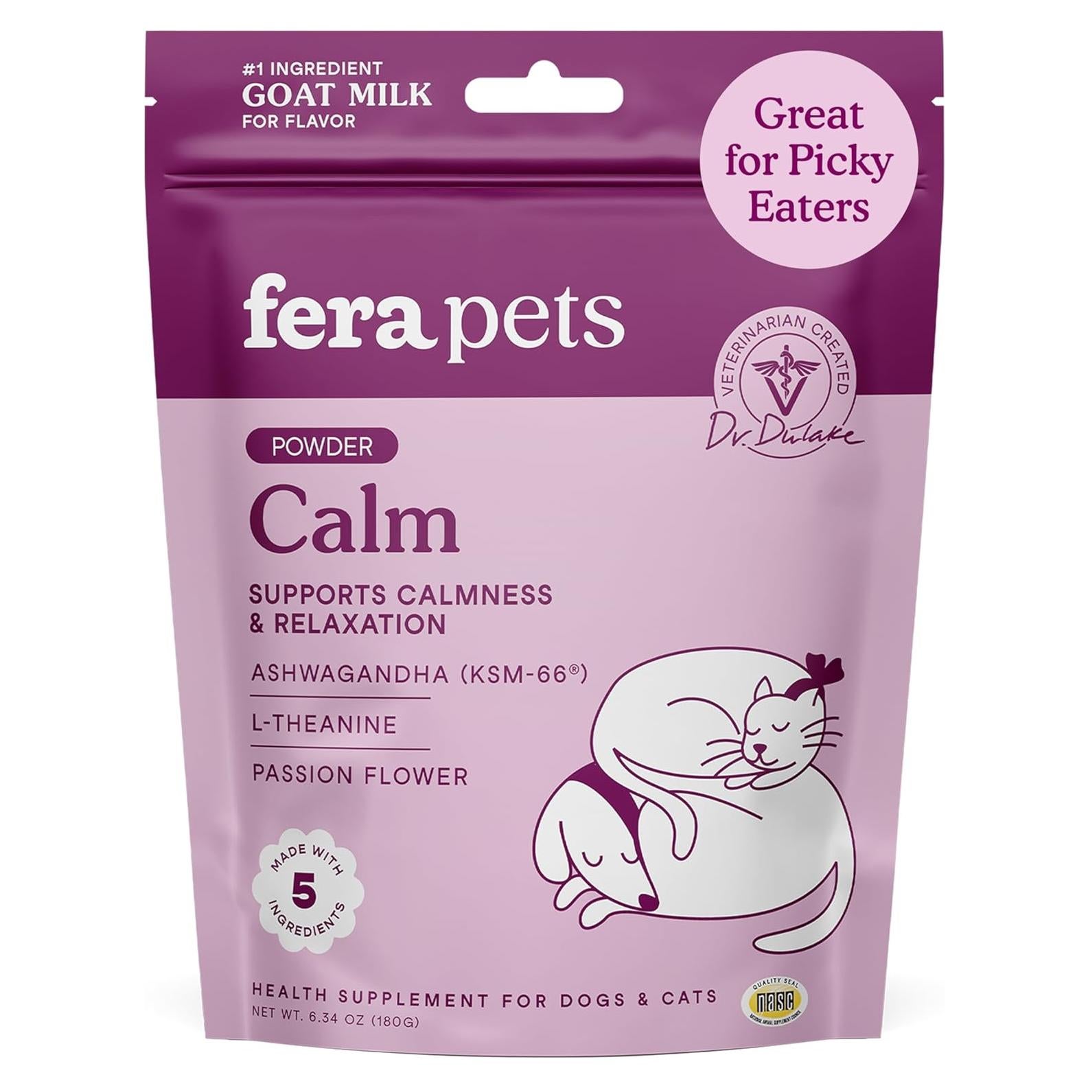 Suplemento Calmante para Gatos y Perros Fera Pet 180g