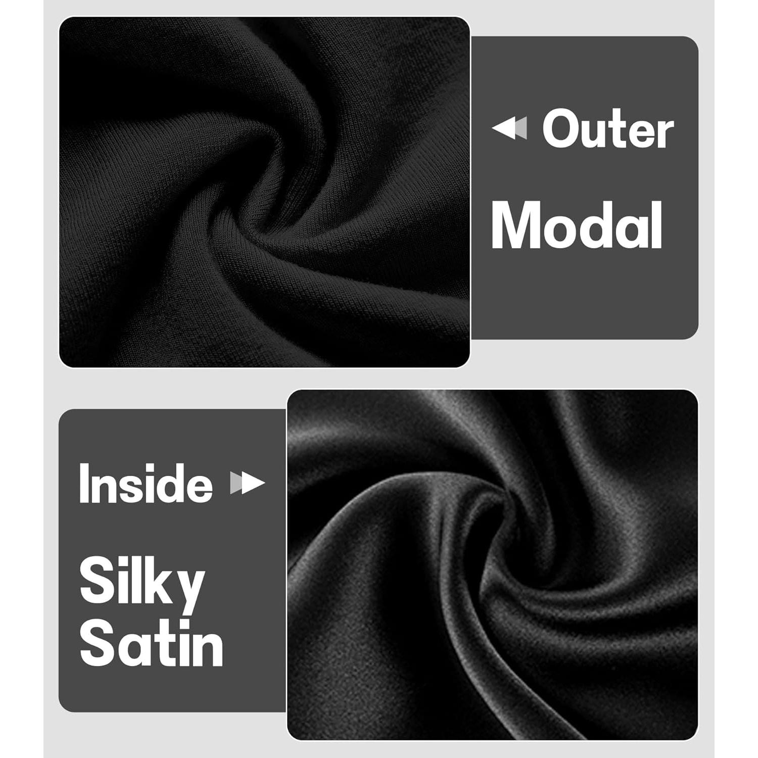 Gorro de Dormir de Satén SECZIPE 2pcs Ajustable Unisex