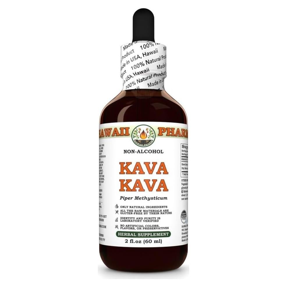 Extracto Líquido de Kava Kava Sin Alcohol Hawaii Pharm 59 ml