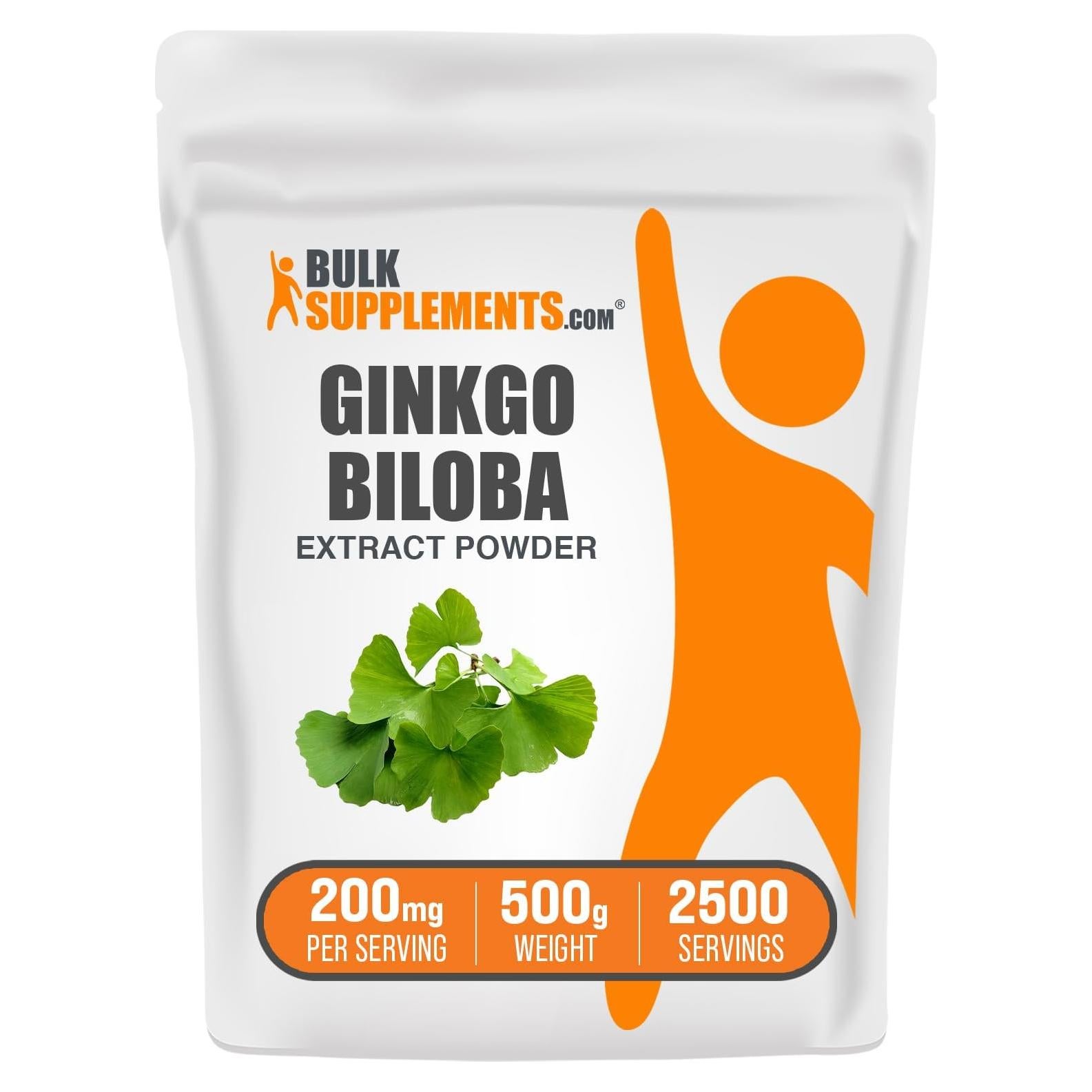 Extracto de Ginkgo Biloba en Polvo BulkSupplements 100g