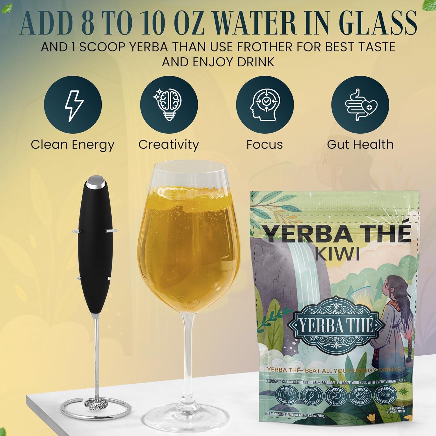 Polvo de Té de Yerba Mate Diosa Antigua 350g Sabor Kiwi