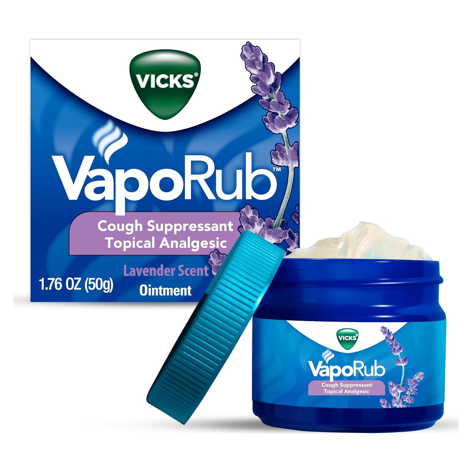 Vicks VapoRub Lavanda 50g - Supresor de Tos y Analgésico Tópico