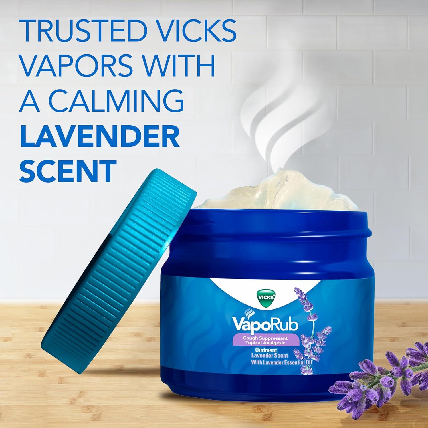 Vicks VapoRub Lavanda 50g - Supresor de Tos y Analgésico Tópico