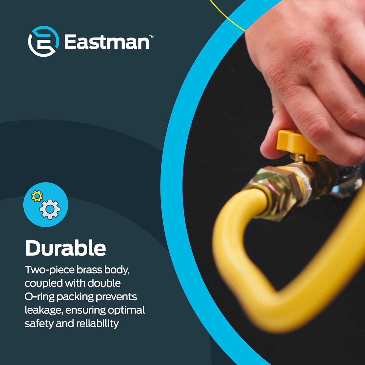 Válvula de Bola de Gas Eastman 1/2" OD x 1/2" FIP Latón