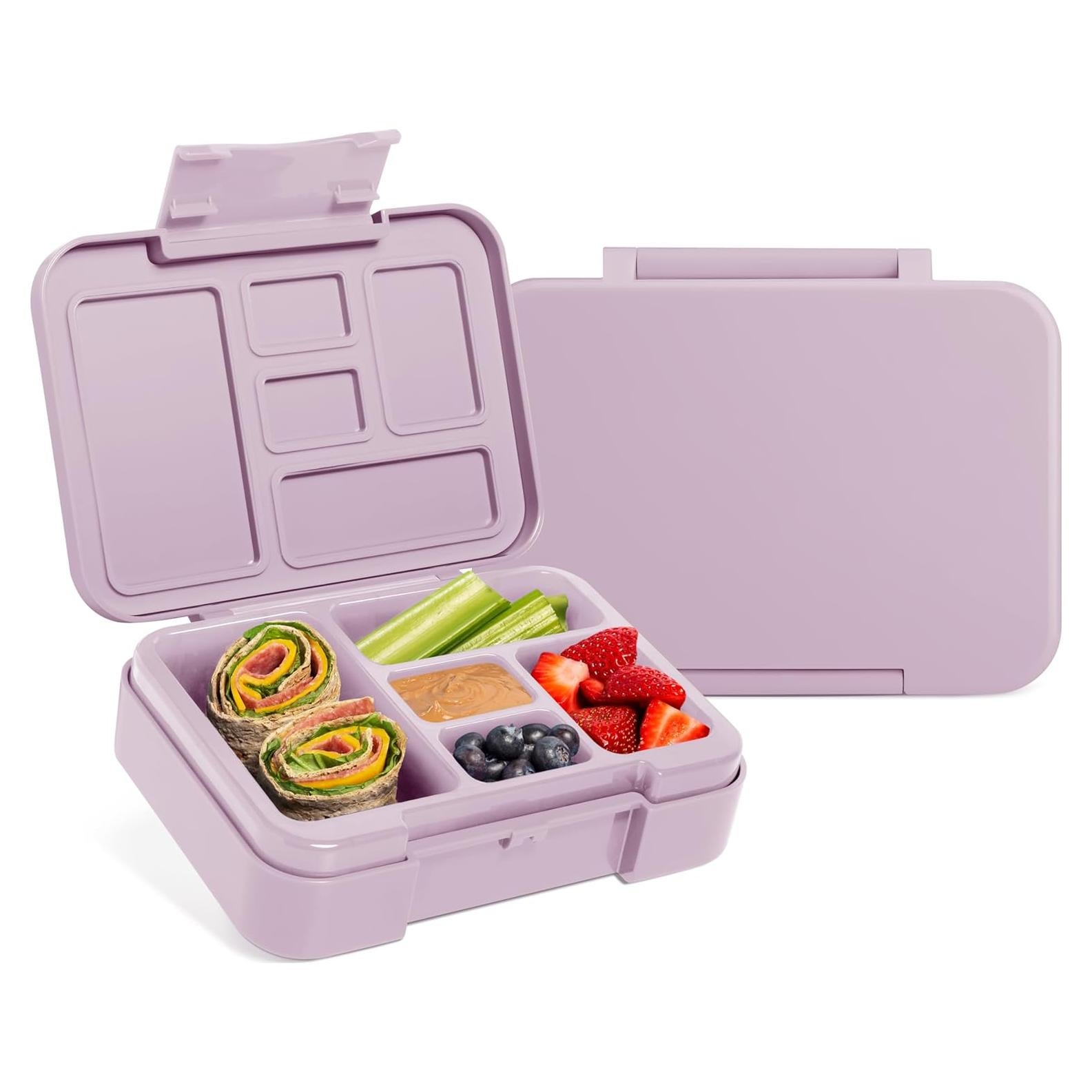Caja Bento Simple Modern 30oz Niebla Lavanda - 5 Compartimentos