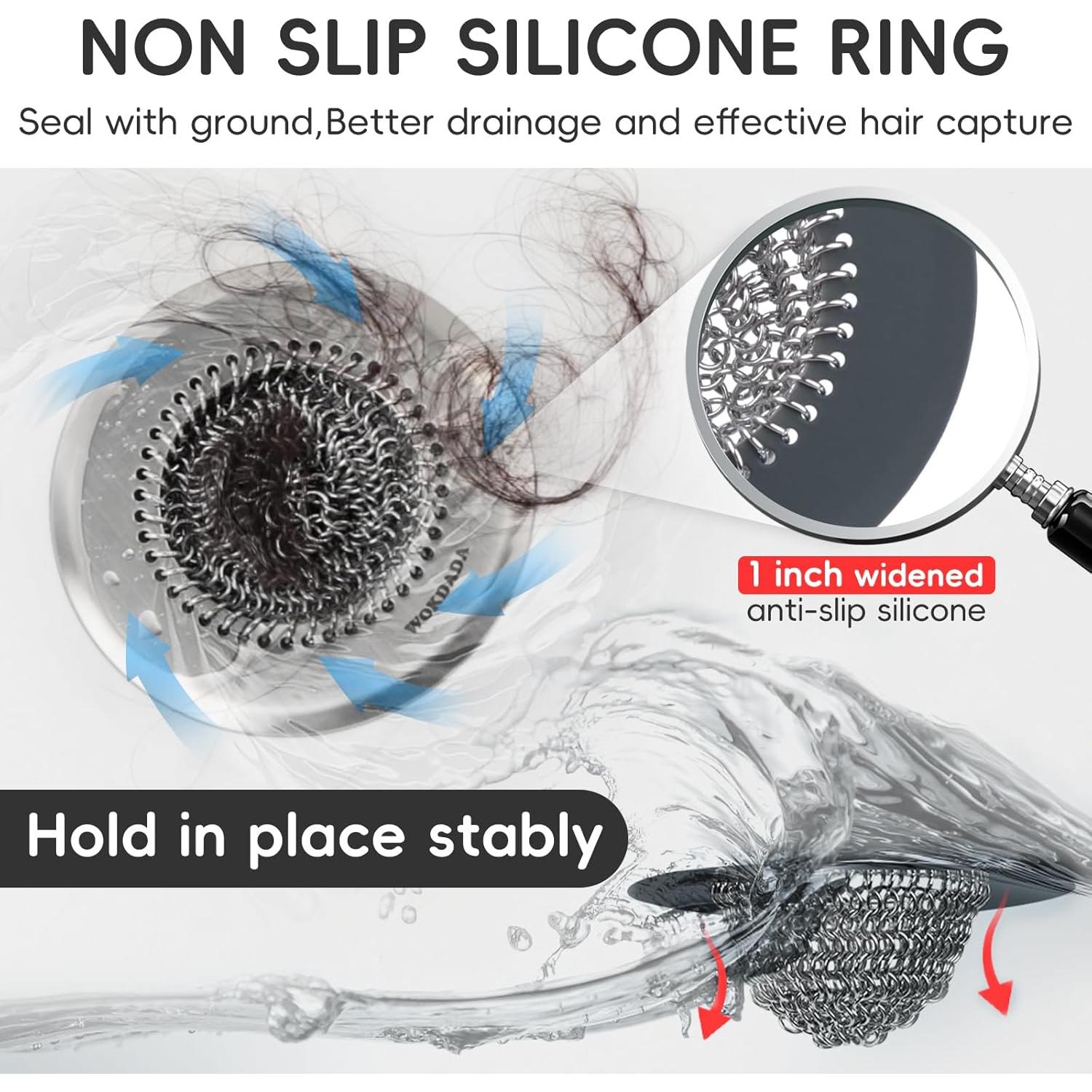 Receptor de Cabello Wokdada 11.18 cm Acero Inoxidable Antideslizante