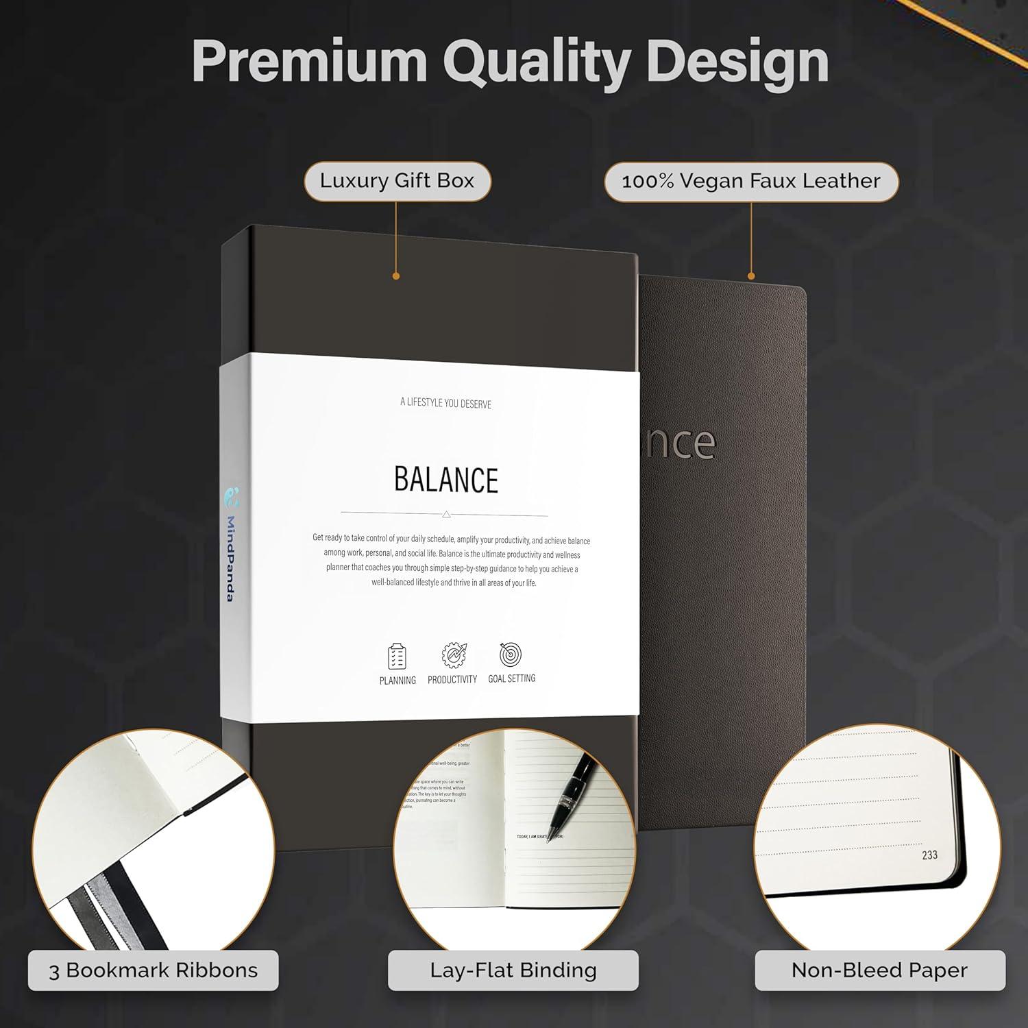 Planificador de Productividad y Enfoque MindPanda A5 Gris