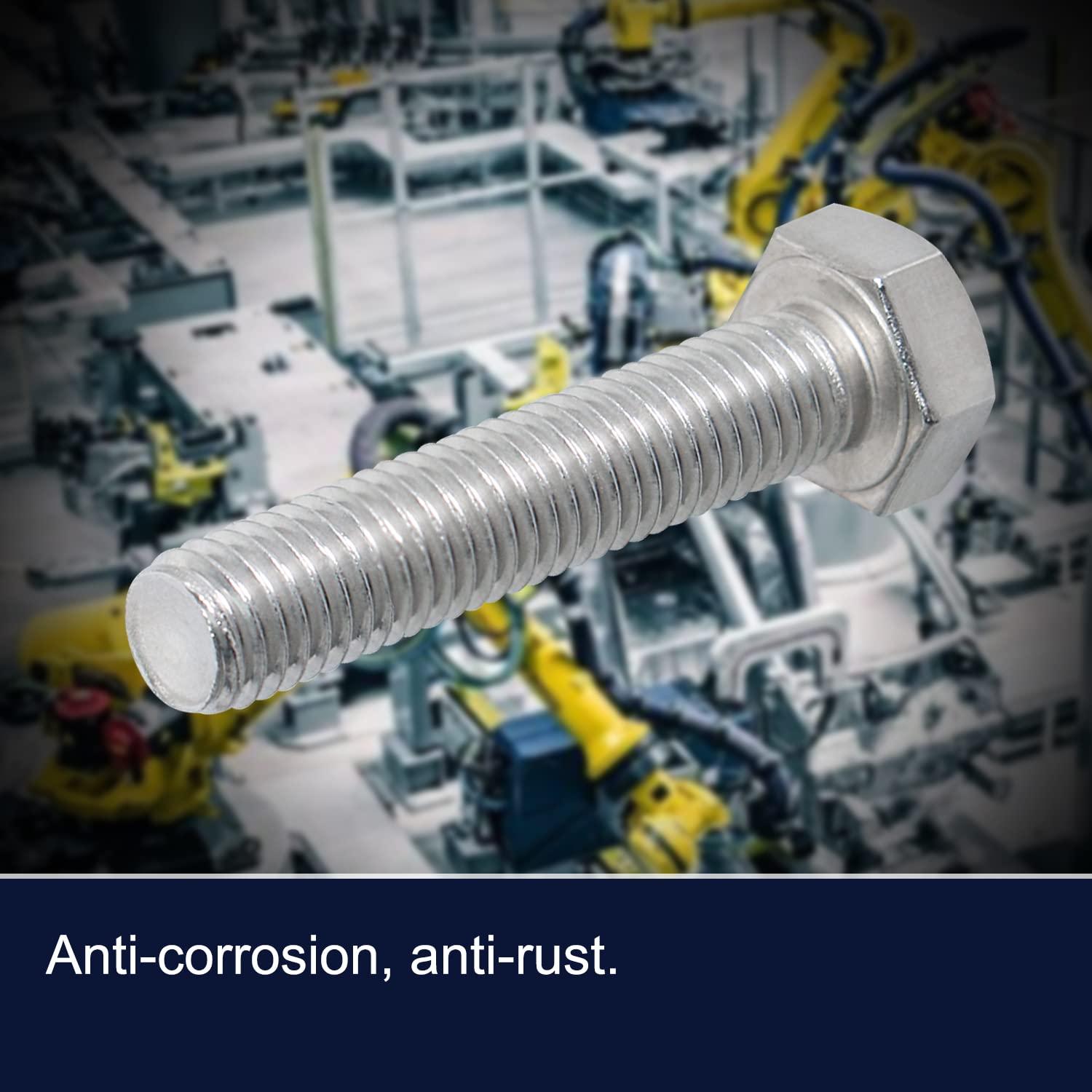 Tornillos Hexagonales Aopin M8 x 45mm Acero Inoxidable 8 Pcs