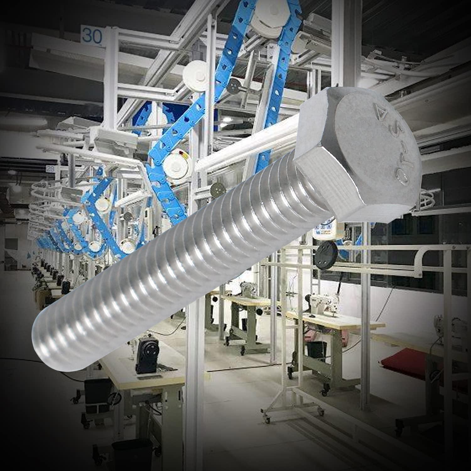 Tornillos Hexagonales Aopin M8 x 45mm Acero Inoxidable 8 Pcs