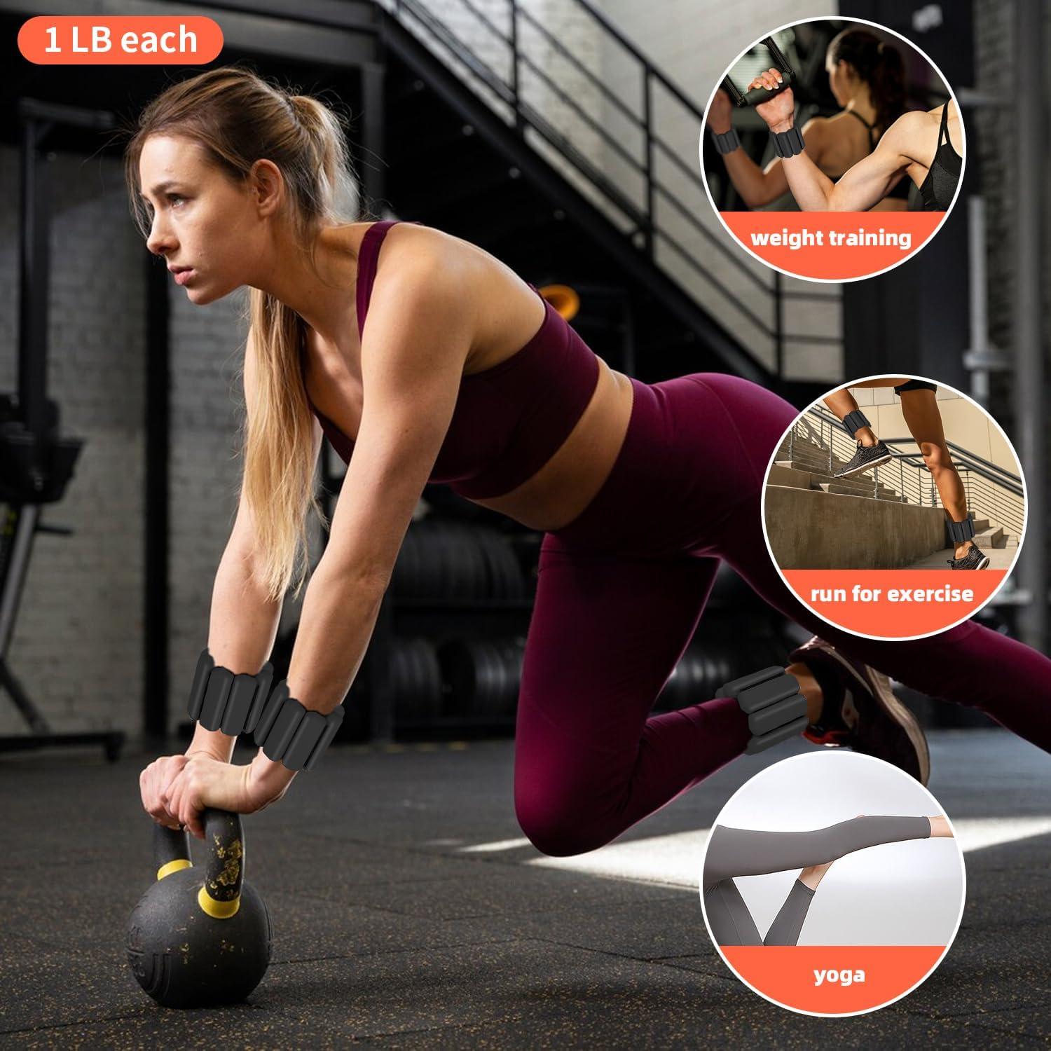 Pesas de Tobillo y Muñeca YOVKOK 0.9 kg Ajustables